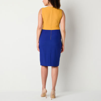 Evan Picone Womens Sleeveless Sheath Dress