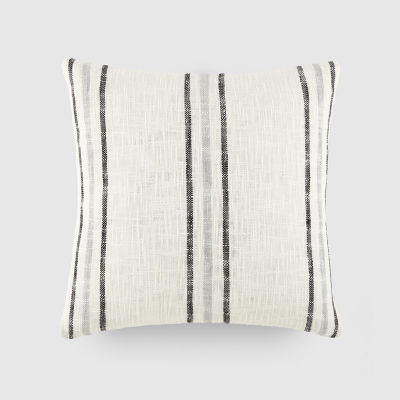 Casual Comfort Framed Stripe Yarn Dyed Square Throw Pillow