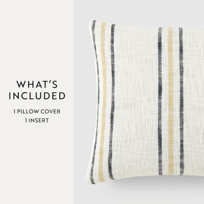 Casual Comfort Framed Stripe Yarn Dyed 2-pc. Square Throw Pillows