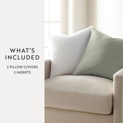 Casual Comfort Solid 2pk 2-pc. Square Throw Pillows