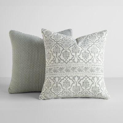 Casual Comfort Seed Stitch Knit Pttrn 2pk 2-pc. Square Throw Pillows