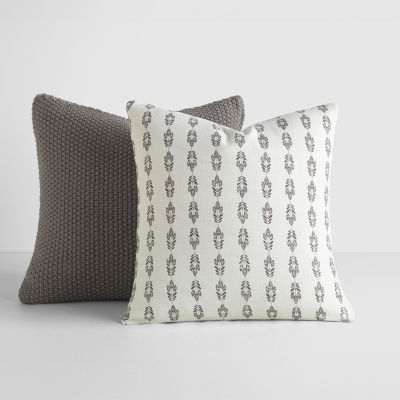 Casual Comfort Seed Stitch Knit Pttrn 2pk 2-pc. Square Throw Pillows