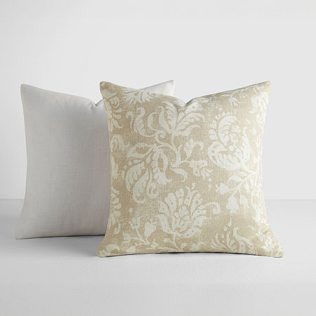 Casual Comfort Distressed Floral 2pk Square Throw Pillow, One Size, Multiple Colors