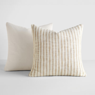 Casual Comfort Bengal Stripe Yarn Dyed 2pk Square Throw Pillow