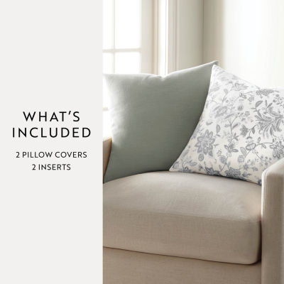 Casual Comfort Seed Stitch Jacobean 2pk 2-pc. Square Throw Pillow