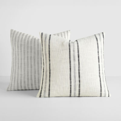 Casual Comfort Bengal Framed Stripe 2pk Square Throw Pillow