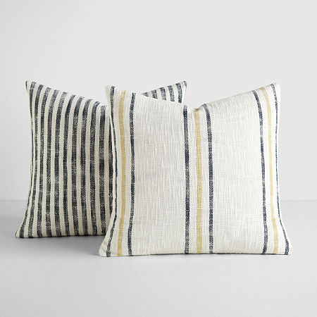 Casual Comfort Bengal Framed Stripe 2pk Square Throw Pillow, One Size, Multiple Colors