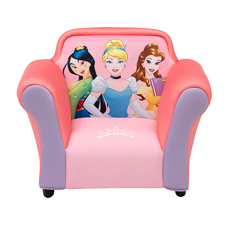 Princess Upholstered Kids Chair, One Size, Pink