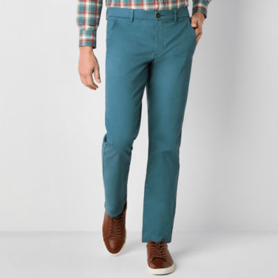 St. John's Bay Stretch Chino Mens Straight Fit Flat Front Pant