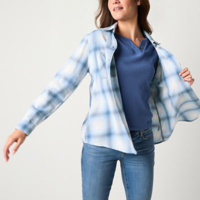 a.n.a Womens Long Sleeve Blouse