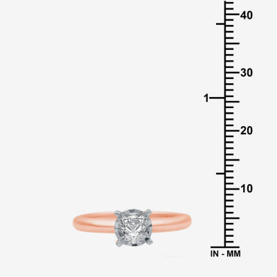 Womens 1 CT. T.W. Natural White Diamond 10K Rose Gold Round Solitaire Bridal Set