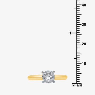 1 CT. T.W. Natural Diamond Round Solitaire Bridal Set in 10K Gold