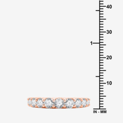 (G / Si1-Si2) 2 CT. T.W. Lab Grown White Diamond 10K Rose Gold Wedding Band