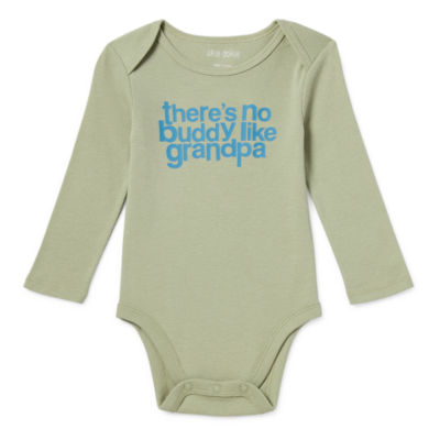 Okie Dokie Baby Boys Crew Neck Long Sleeve Bodysuit