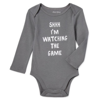 Okie Dokie Baby Boys Crew Neck Long Sleeve Bodysuit