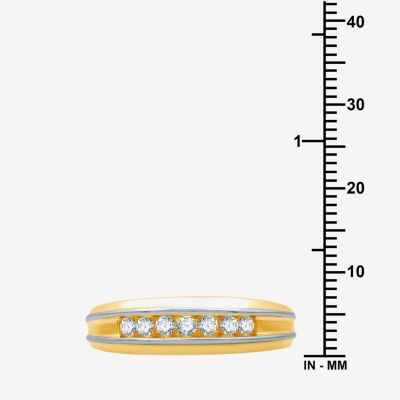 I Said Yes (H-I / I1) 1/4 CT. T.W. Lab Grown White Diamond 14K Gold Over Silver Sterling Wedding Band