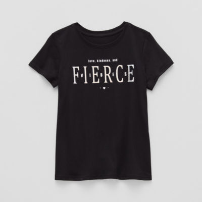 Xersion Little & Big Kid Girls Crew Neck Short Sleeve Regular Fit Graphic T-Shirt