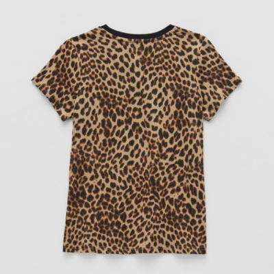 Xersion Little & Big Kid Girls Crew Neck Short Sleeve Regular Fit Graphic T-Shirt