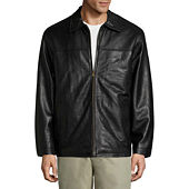 Vintage Leather Lambskn Bmbr Jkt Leather Car Coat-JCPenney