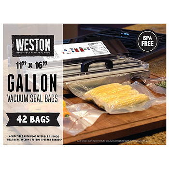 Weston® Vacuum Sealer Bags, 11 in x 16 in, 42 Pre-Cut Bags - 30-0108-W