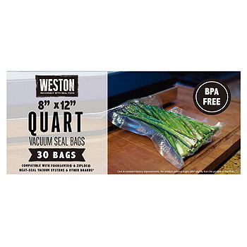 Weston Vacuum Sealer Bags, 8 x 12 Quart-30 Count