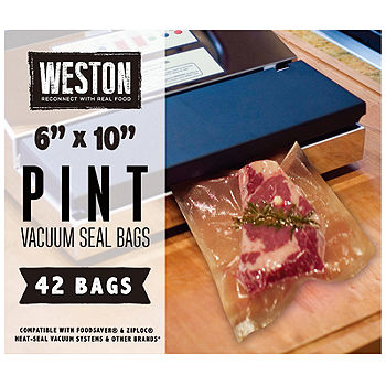Pint 6x10 and Quart 8x12 Size Food Vacuum Sealer Bags