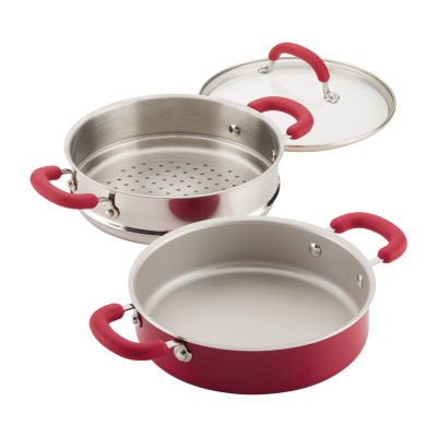 Rachael Ray Create Delicious 3-Pc. Aluminum Non-Stick Steamer with Insert