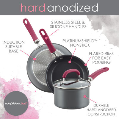 Rachael Ray Create Delicious Hard Anodized 2-pc. Deep Frying Pans