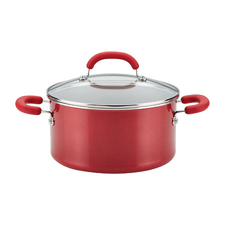 Rachael Ray Create Delicious 6-qt. Non-Stick Stockpot With Lid, One Size, Red