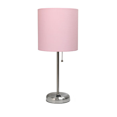 LimeLights Stick Lamp With Charging Outlet Table Lamp, One Size, Pink