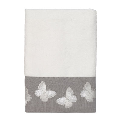 Avanti Yara White Embroidered  Bath Towel