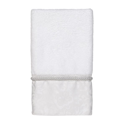 Avanti Manor Hill White Embellished Bordered Bath Towel
