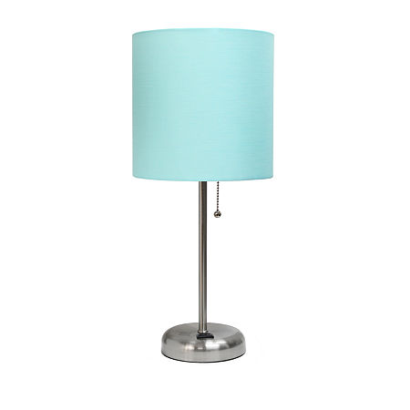 LimeLights Stick Lamp With Charging Outlet Table Lamp, One Size, Blue