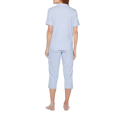 Liz Claiborne Womens 2-pc. Short Sleeve Capri Pajama Set