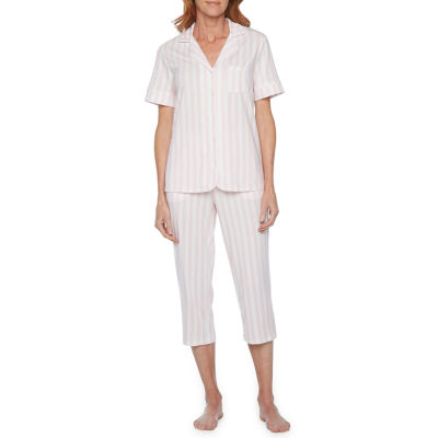 Liz Claiborne Cool and Calm Womens 2-pc. Short Sleeve Capri Pajama Set -  JCPenney