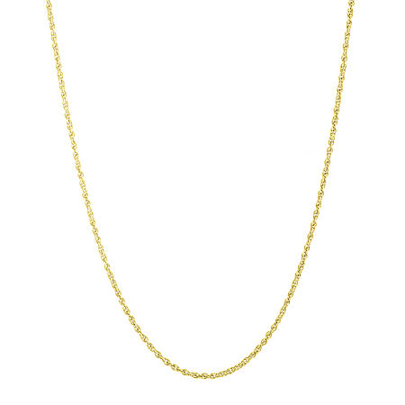 Silver Treasures Made In Italy Womens 14K Gold Over Silver 18 Inch Rope Chain Necklace, One Size
