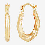 14K Gold 15.8mm Hoop Earrings