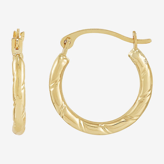 14K Gold 15.4mm Hoop Earrings