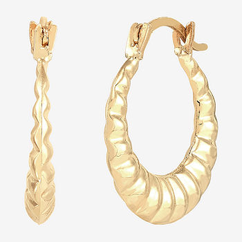 14K Gold 11.5mm Round Hoop Earrings - JCPenney