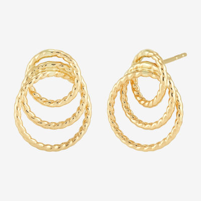 14K Gold 13.8mm Stud Earrings