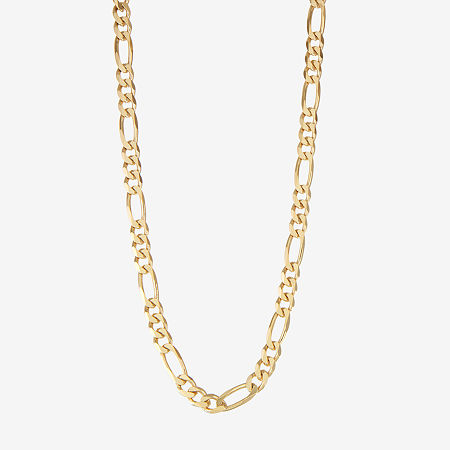 14K Gold Over Silver Solid Figaro Chain Necklace, One Size