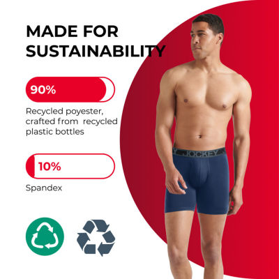 Jockey Active Microfiber Mens 3 Pack Boxer Briefs 9142