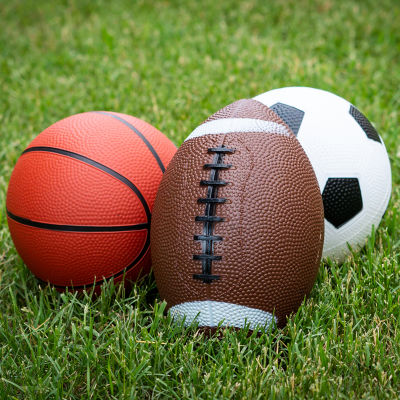 Toysmith Toysmith Get Outside Go Pro-Ball Set Pack Of 3 (5-Inch Soccer Ball6.5-Inch Football And 5-Inch Basketball) Outdoor Play Set