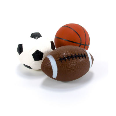 Toysmith Toysmith Get Outside Go Pro-Ball Set Pack Of 3 (5-Inch Soccer Ball6.5-Inch Football And 5-Inch Basketball) Outdoor Play Set
