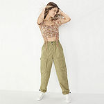Arizona Rouched-Front Top, Parachute Pants & Pop Sneakers