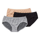 Hanes Ultimate Comfort, Pack, Brief Period Underwear for Women, Moderate  Leak-Protection Panties, 3-Pack, Pecan, Divine Grey Heather, Black, 6 at   Women's Clothing store