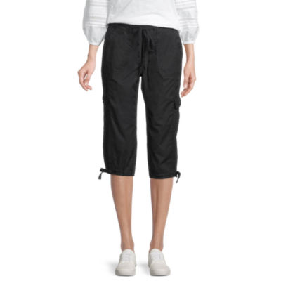 St. John's Bay Mid Rise Tall Capris, Color: Black - JCPenney