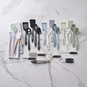 Cooks Nylon 5-Pc. Multi-Tool Set | Green | One Size | Kitchen Utensils Kitchen Multi-Tools | Comfort Grip | Back to College | Dorm Essentials
