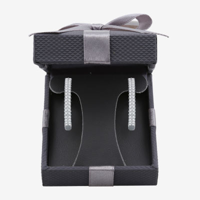 Womens 1 1/2 CT. T.W. Lab Grown White Diamond Sterling Silver 23.6mm Hoop Earrings