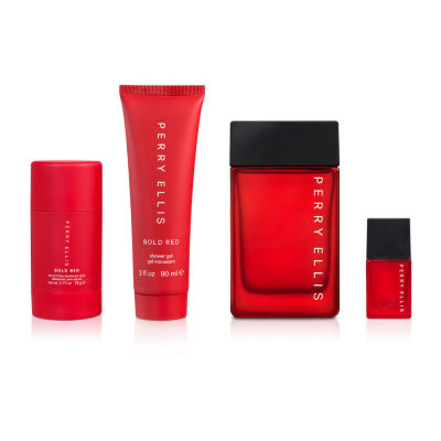 Perry Ellis Bold Red Eau De Toilette 4-Pc Gift Set ($107 Value)